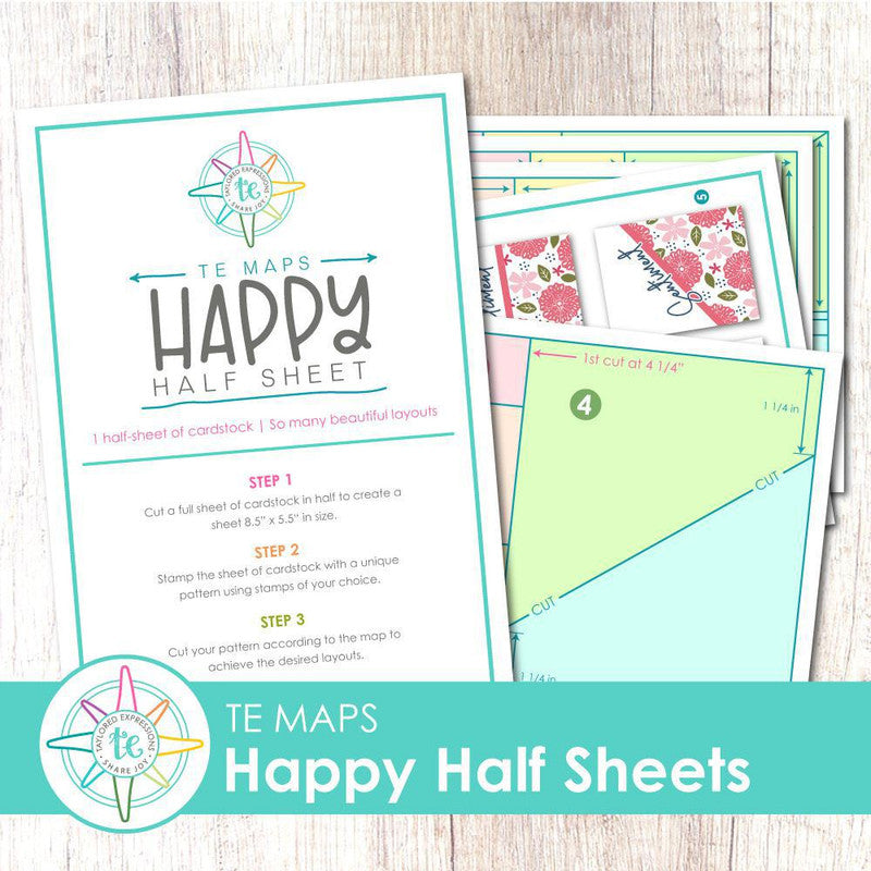 Taylored Expressions TE Maps - Happy Half Sheets – Auzz Trinklets N Krafts