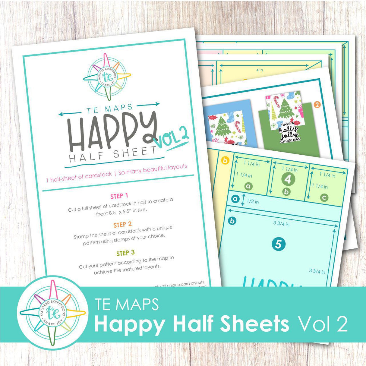 Taylored Expressions TE Maps - Happy Half Sheets Vol 2