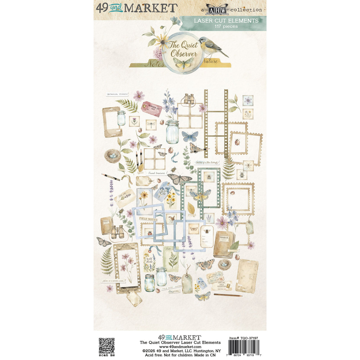 49 and Market The Quiet Observer Laser Cut Elements - TQO-37197