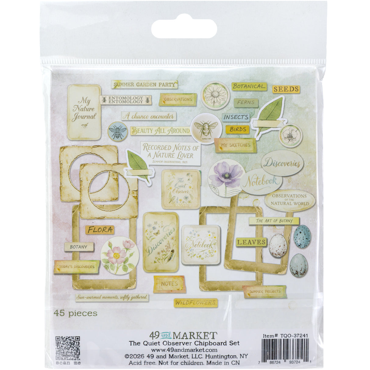 49 and Market The Quiet Observer Chipboard Set - TQO-37241