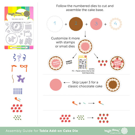 Waffle Flower Craft Table Add-on Cake Die