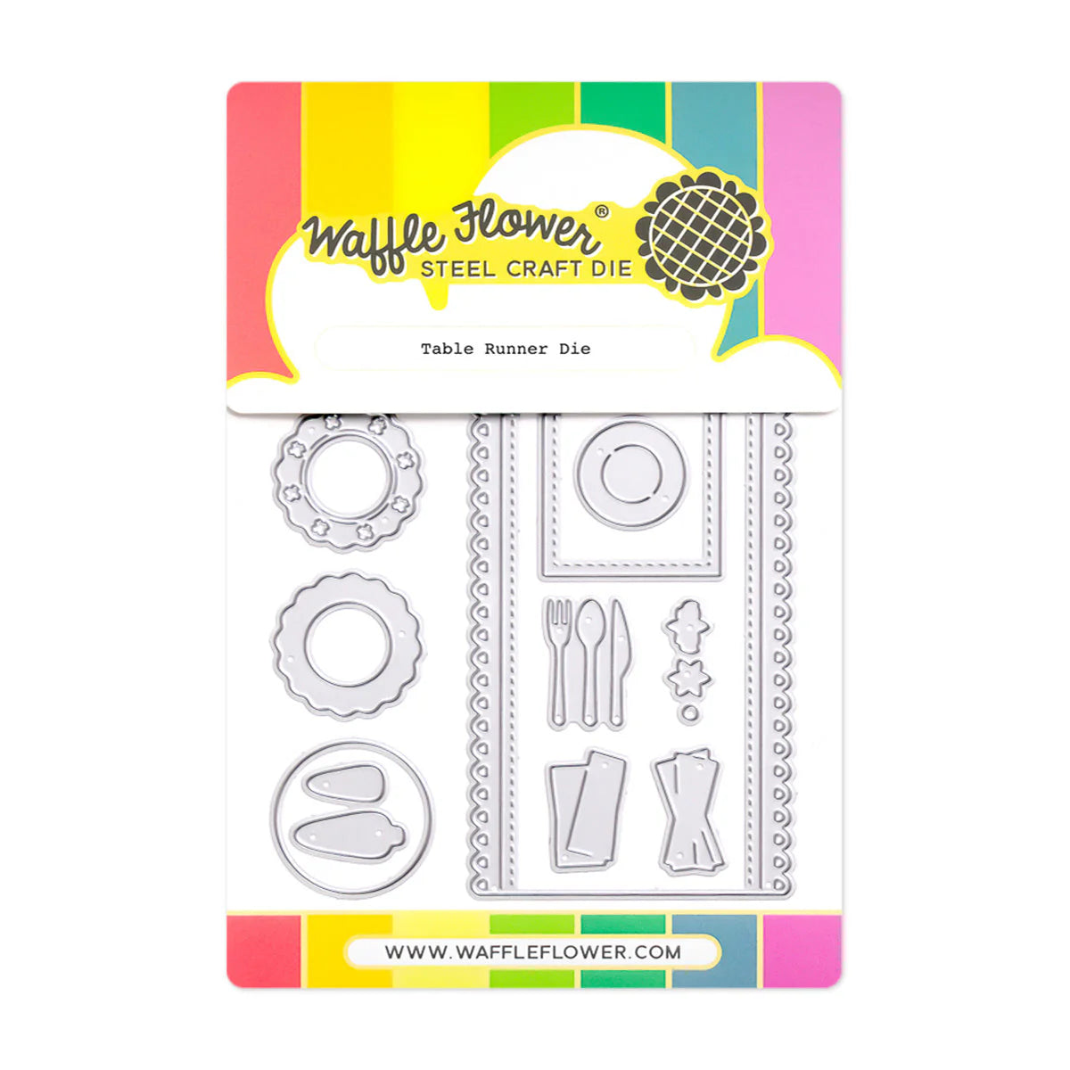 Waffle Flower Table Runner Die