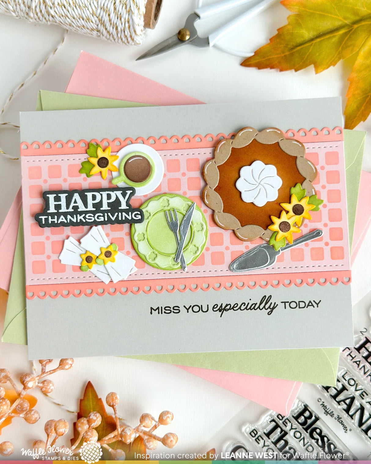 Waffle Flower Table Runner Die