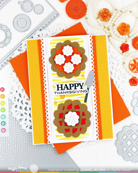 Waffle Flower Table Runner Pattern Stencil