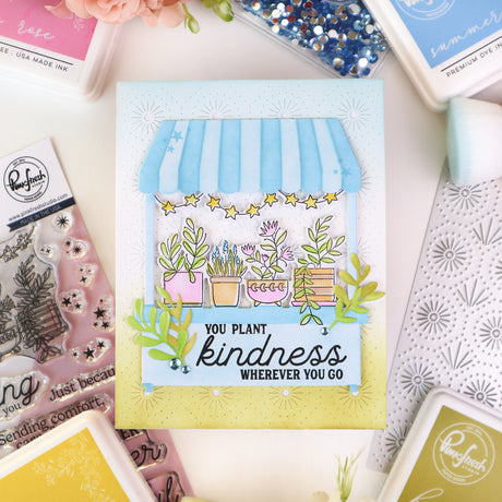 Pinkfresh Studio Flower Market stencil & Die Bundle