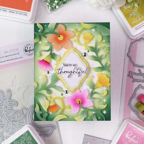 Pinkfresh Studio Cottage Frames Stamp/die/stencil Bundle