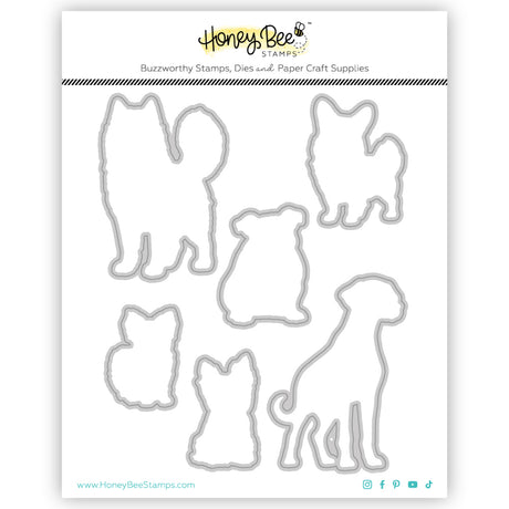 Honey Bee Stamps Tail Waggers - Coordinating Honey Cuts