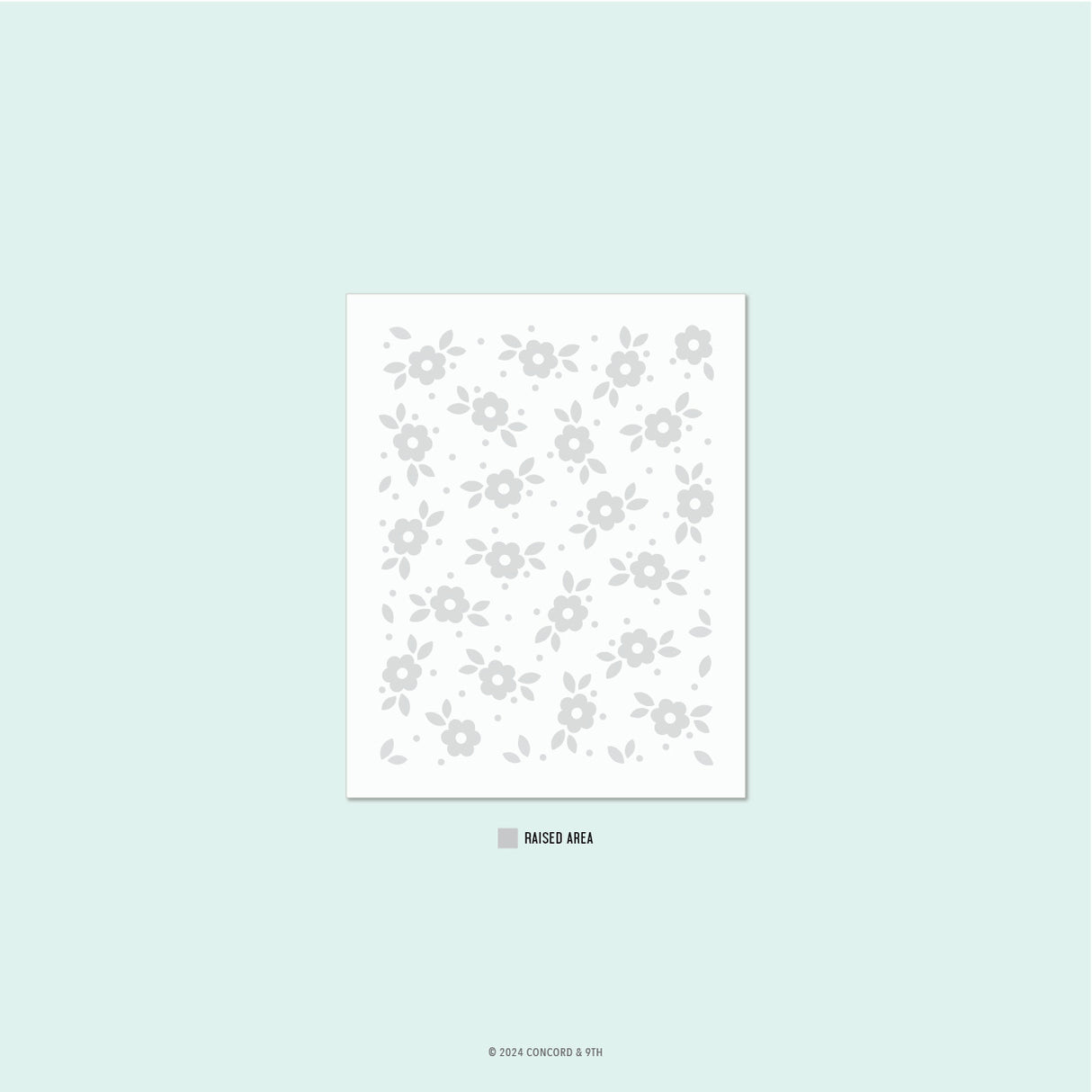 Concord & 9th Tea Blossom Embossing Folder (2D)