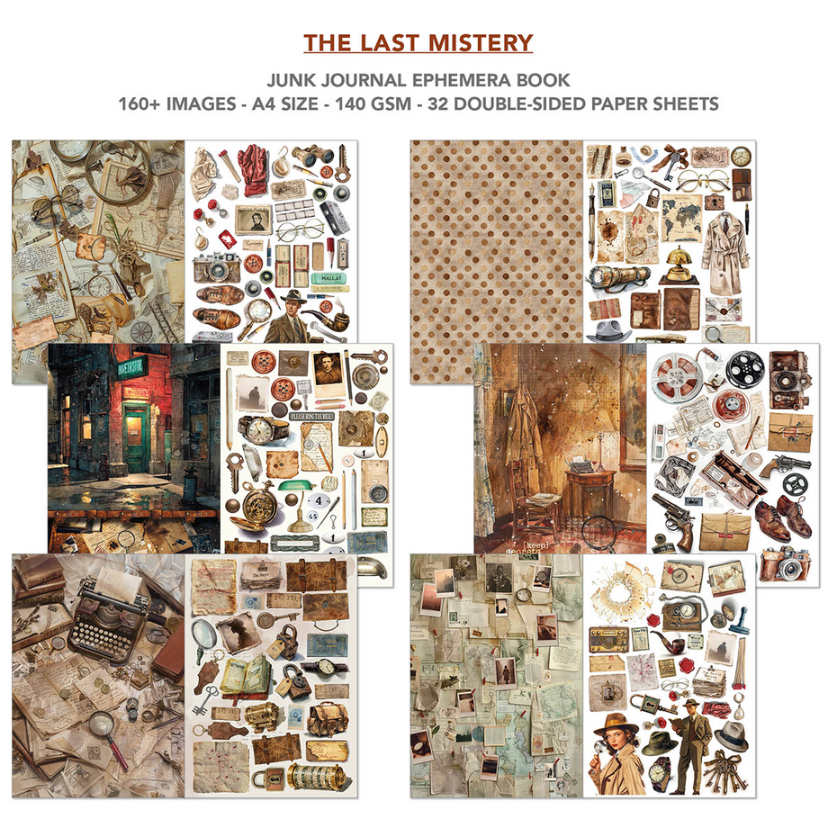 Ciao Bella The Last Mystery A4 Junk Journal Ephemera Book (32pcs) (CBB017)