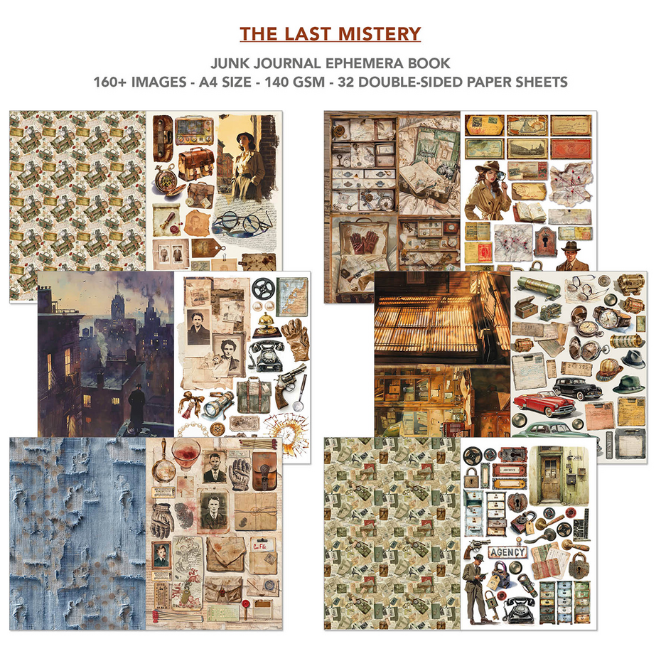 Ciao Bella The Last Mystery A4 Junk Journal Ephemera Book (32pcs) (CBB017)