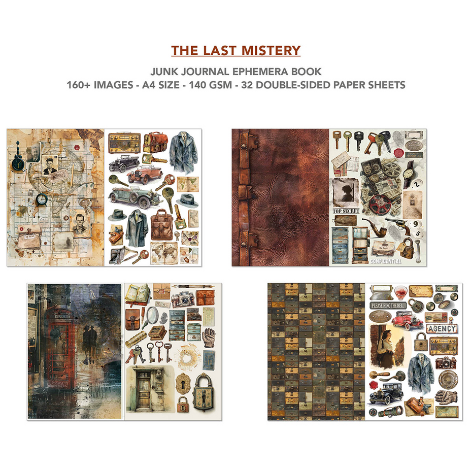 Ciao Bella The Last Mystery A4 Junk Journal Ephemera Book (32pcs) (CBB017)