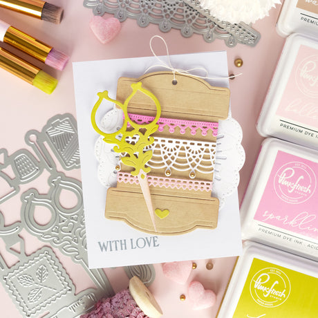 Pinkfresh Studio The Stitch Edit: Large Spool die/ Stencil Bundle