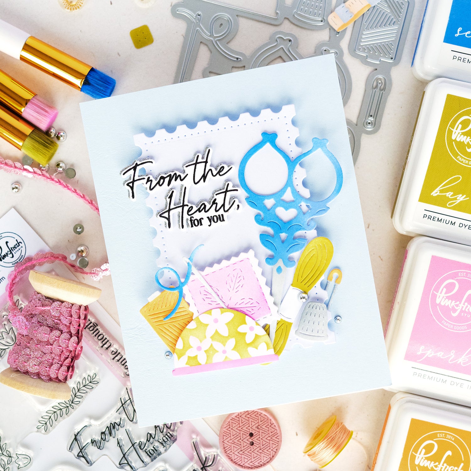 Pinkfresh Studio The Stitch Edit: Maker's Essentials die / stencil Bundle