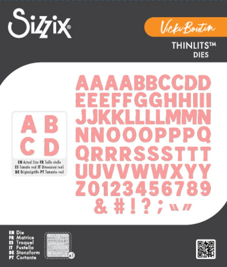 Sizzix Thinlits Die Mini Bold Alpha by Vicki Boutin - 667198