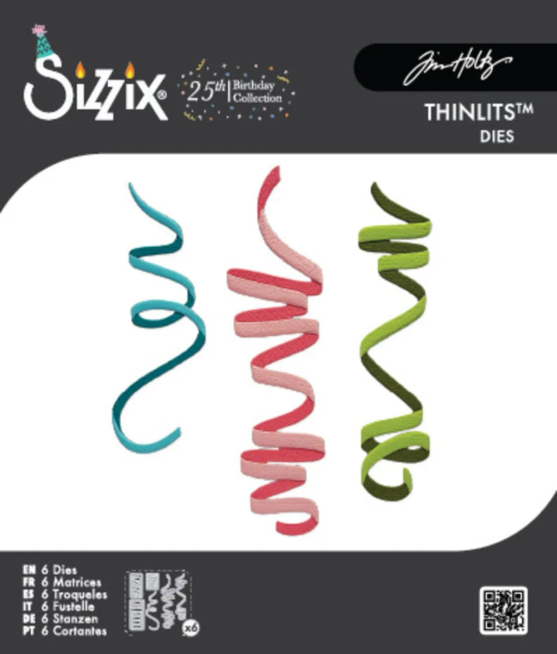 Sizzix Thinlits Celebration Streamers Die Set, 6 Pieces by Tim Holtz - 667209