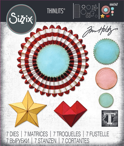 Sizzix Thinlits Die by Tim Holtz Vault Rosettes (6pcs) (666567)