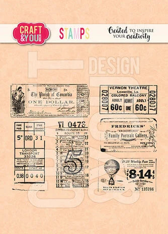 Craft & You Design Ticket 1 Set Stamps (CS040)