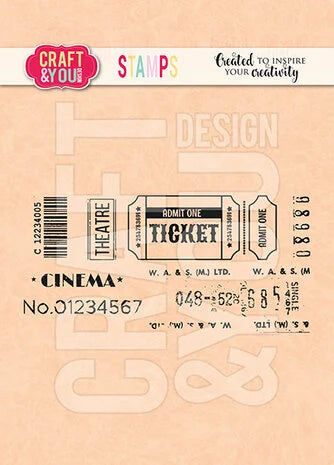 Craft & You Design Ticket 2 Set Stamps (CS041)