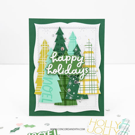 Concord & 9th Tidings of Joy Stamp Set (4 x 8) & Die Bundle
