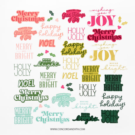 Concord & 9th Tidings of Joy Stamp Set (4 x 8) & Die Bundle