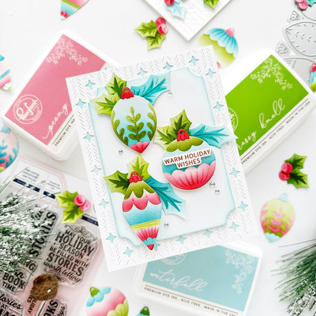 Pinkfresh Studio Timeless Tidings stencil/ Die Bundle