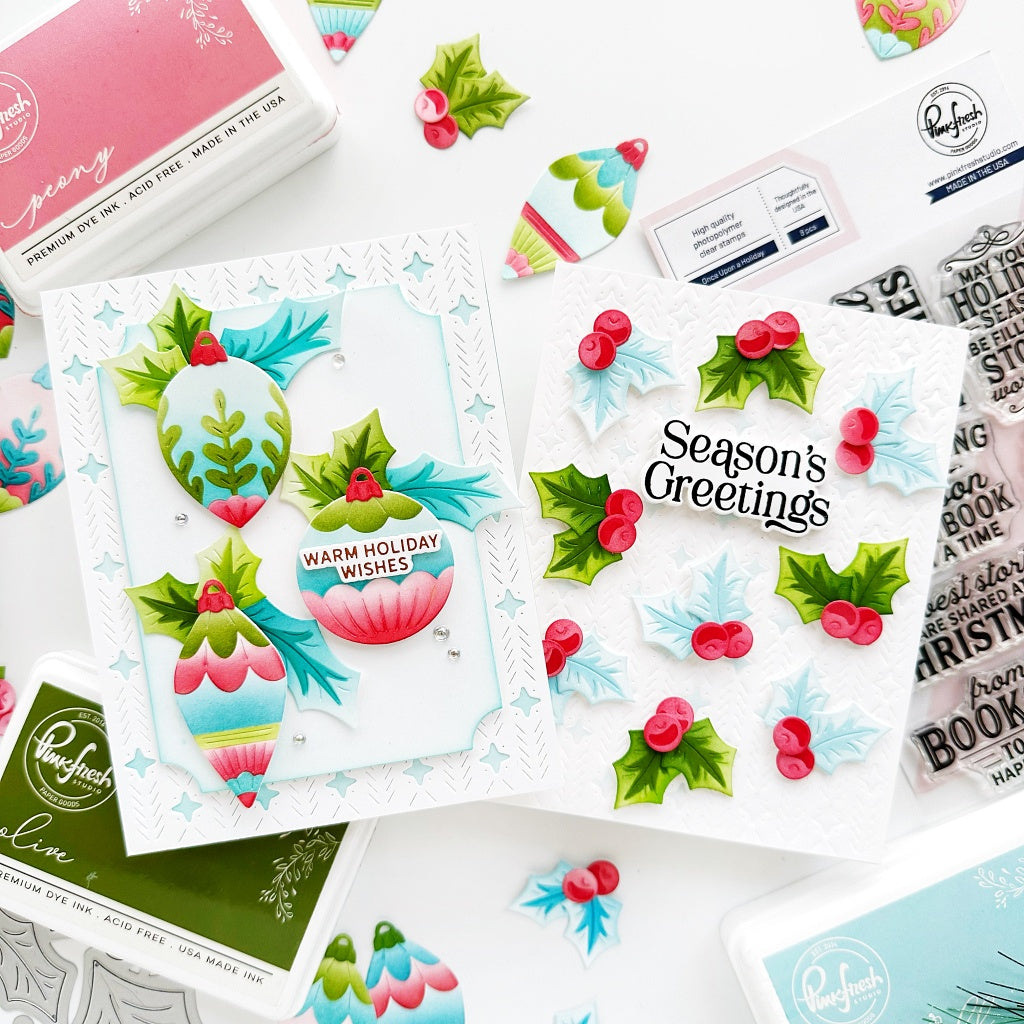 Pinkfresh Studio Timeless Tidings stencil/ Die Bundle