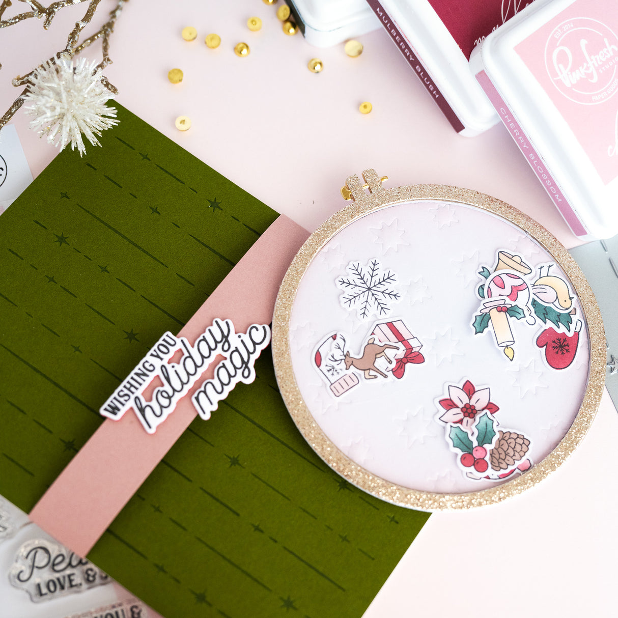 Pinkfresh Studio Celestial Quilt coverplate die