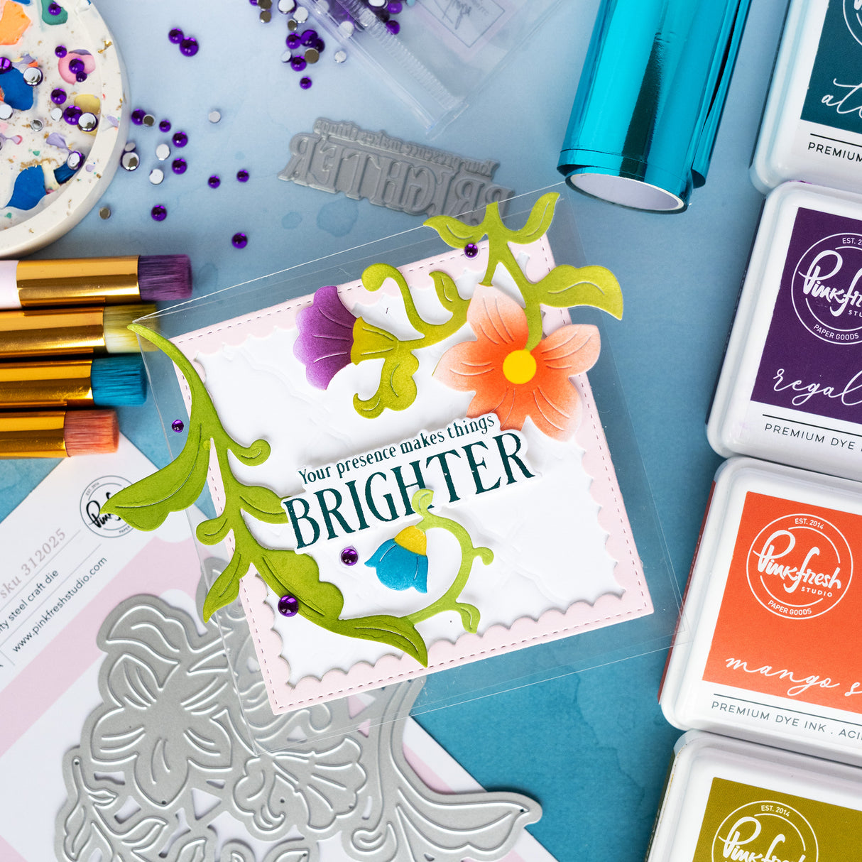 Pinkfresh Studio Room for Joy die/stamp Bundle