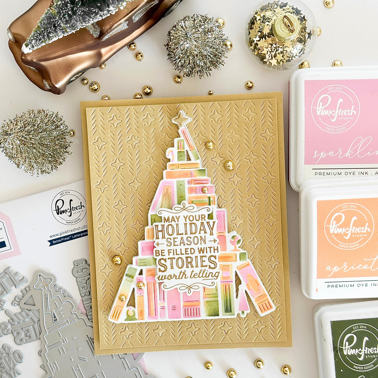 Pinkfresh Studio Tree of Tales stencil / Die Bundle