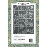 Lisa Horton Crafts Reviving the Arts and Crafts Movement Trellis and Bird 3D Embossing Folder & Layering Stencils