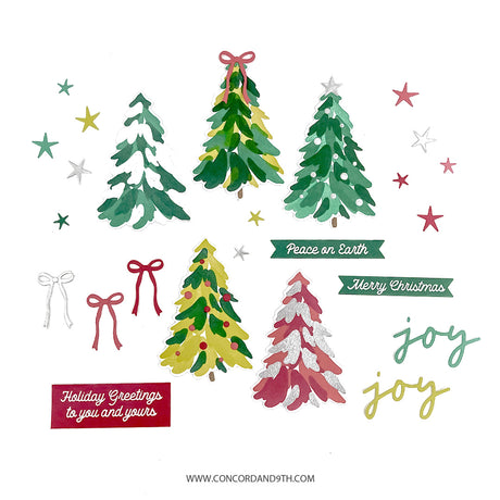 Concord & 9th Triple-step Evergreen Stamp and Die Bundle