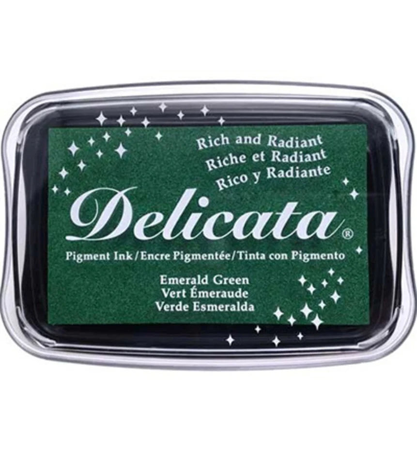 Tsukineko Delicata Ink Pad Large Emerald Grenn