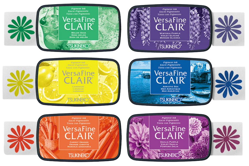 Tsukineko VersaFine Clair Ink Pad 2026 New 6 colours Bundle