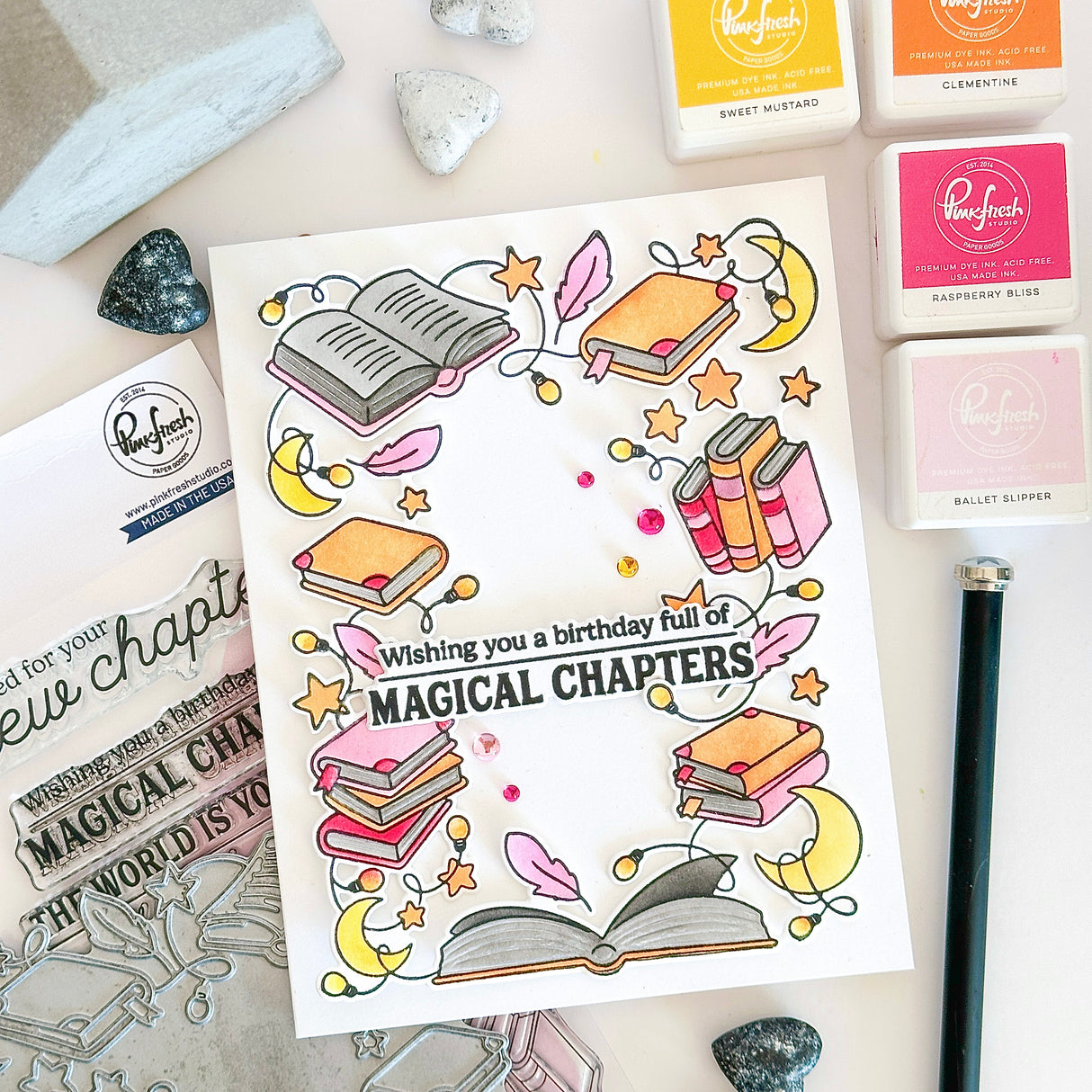 Pinkfresh Studio Twilight Tales stamp, Stencil & Die Bundle