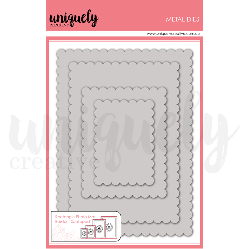 Uniquely Creative Rectangle Photo Mat Border Die - Scalloped – Auzz ...