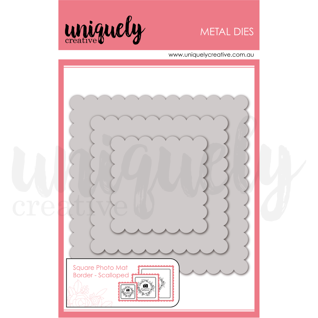 Uniquely Creative Square Photo Mat Border Die - Scalloped – Auzz ...