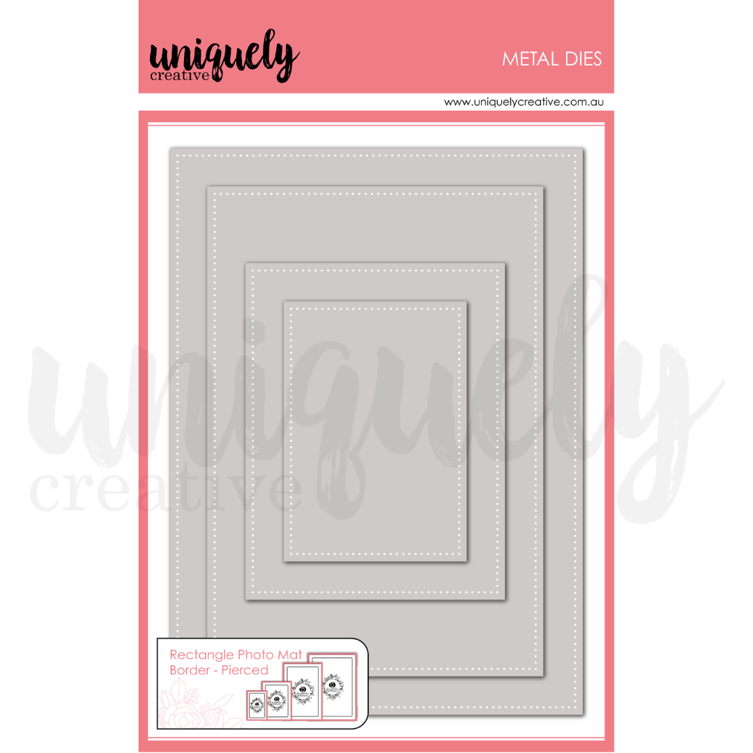 Uniquely Creative Rectangle Photo Mat Border Die - Pierced