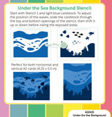 Waffle Flower Under the Sea Background Stencil (422425)