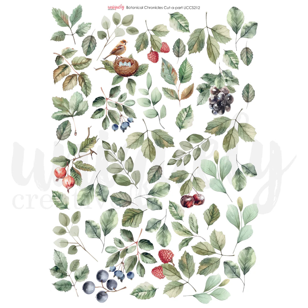 Uniquely Creative Botanical Chronicles Cut-a-Part Sheet
