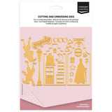 Vaessen Creative Cutting and Embossing Dies Set Saint Nicholas Canal Houses, 26 Pieces - 3625-0402