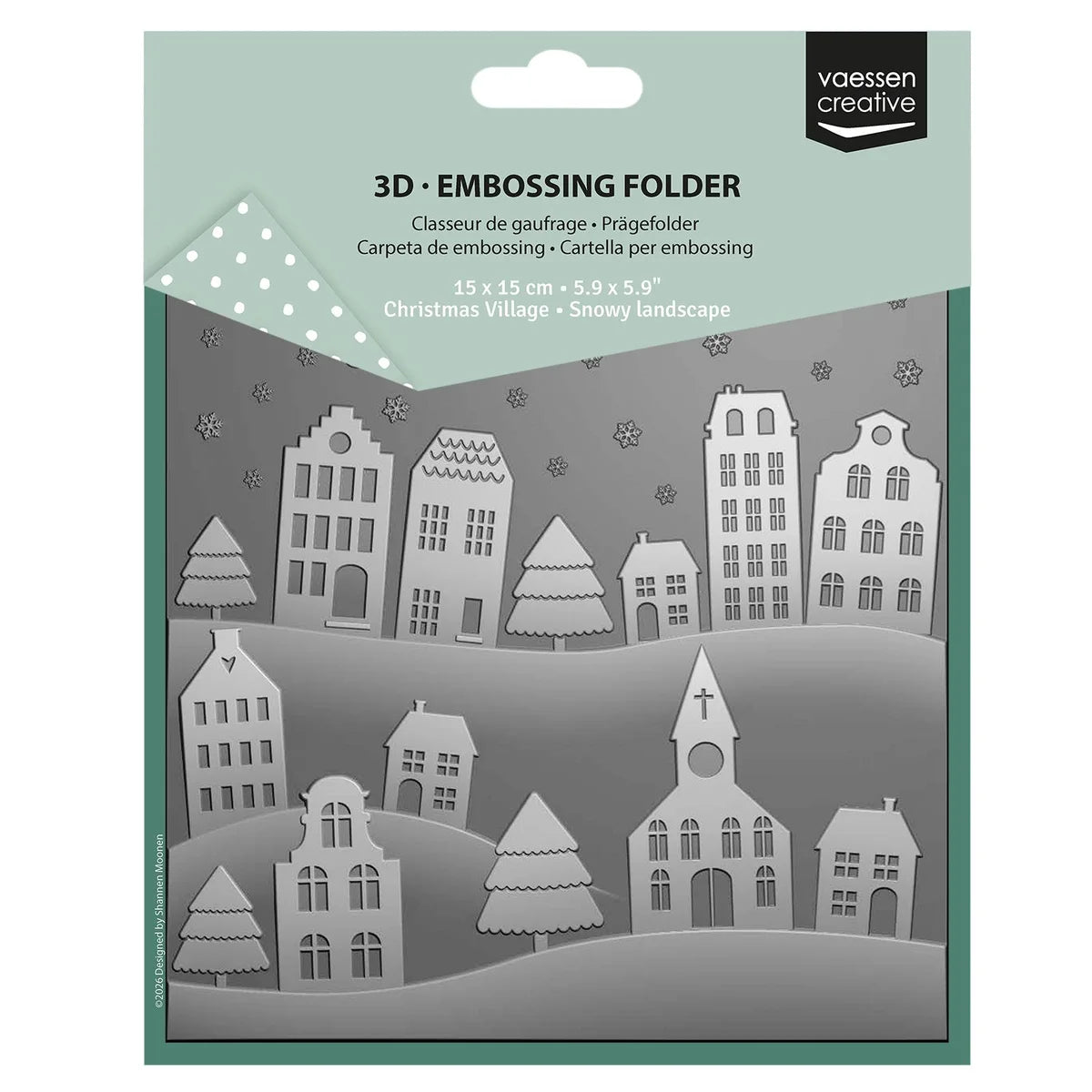 Vaessen Creative 3D Embossing Folder Snowy Landscape 5.9x5.9" - 3625-0605