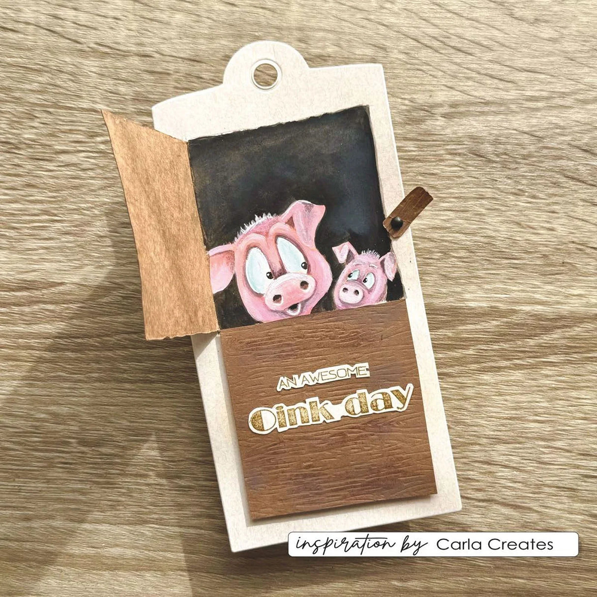 Vaessen Creative Embossing Folder by Carla Creates Wood on the Farm 5.9x5.9" (CAR0407)