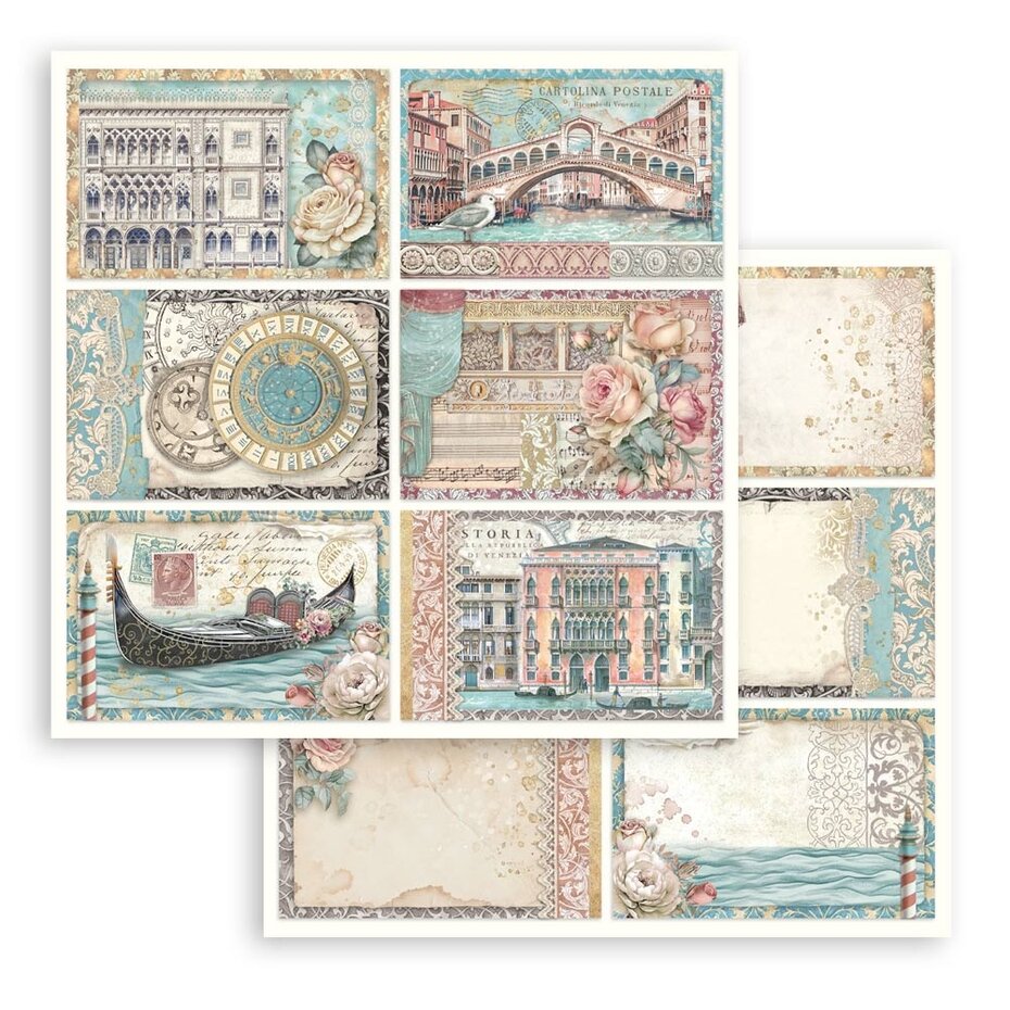 Stamperia Venice City of Art 8x8 Inch Paper Pack (SBBS128)