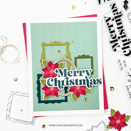 Concord & 9th Very Merry Gallery Stamp Set (6 x 8) & Die Bundle