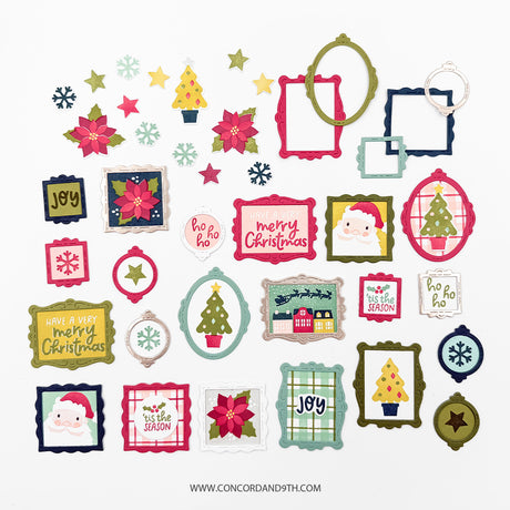 Concord & 9th Very Merry Gallery Stamp Set (6 x 8) & Die Bundle