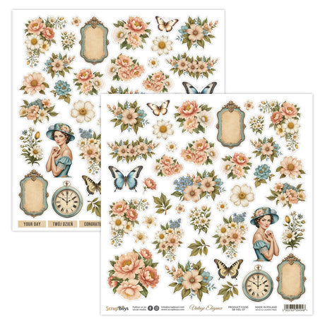 ScrapBoys Vintage Elegance 12x12 Inch Paper Pad (SB-VIEL-08)