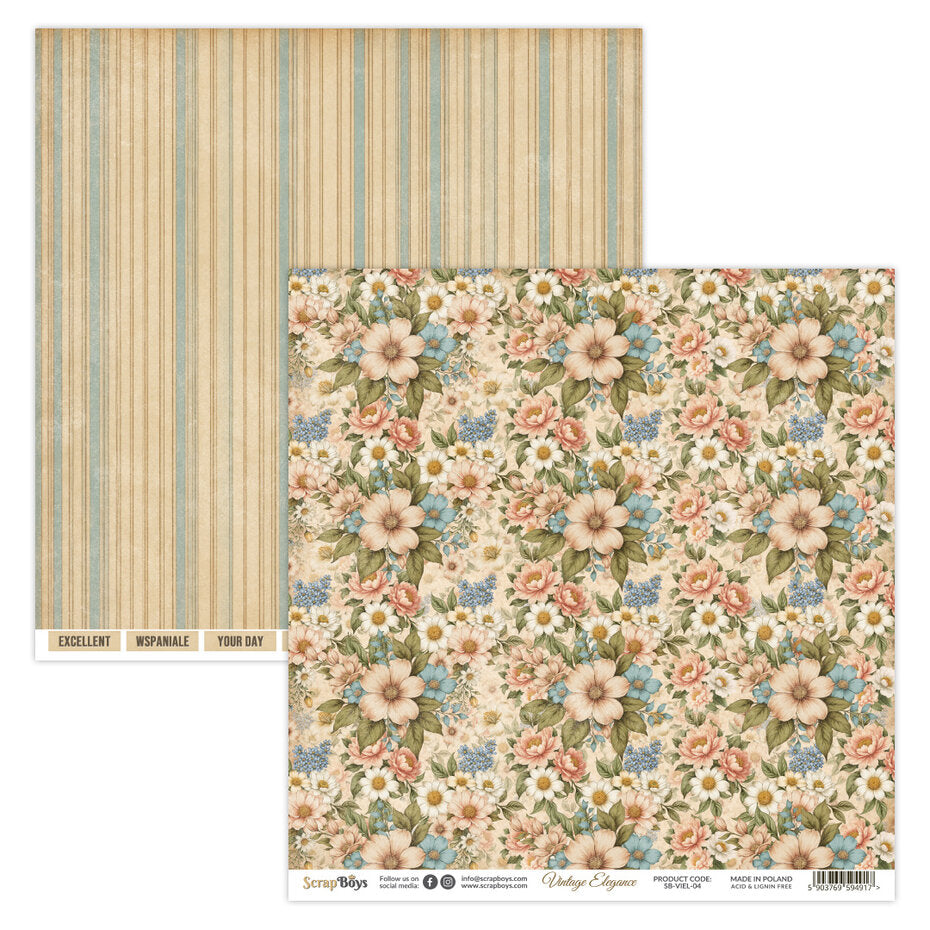 ScrapBoys Vintage Elegance 6x6 Inch Paper Pad (SB-VIEL-09)