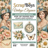 ScrapBoys Vintage Elegance 6x6 Inch Pop Up Paper Pad (SB-VIEL-11)