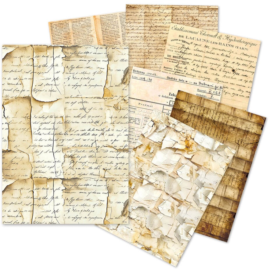 Ciao Bella Vintage Manuscript A5 Tissue Paper Set (24pcs) (ME001)