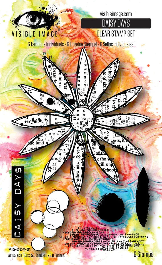 Visible Image Grunge Florals 4x6 Inch Stamp Set Daisy Days (VIS-DDY-01)